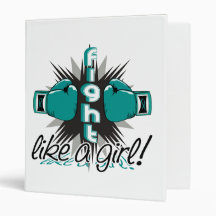 Fight Like A Girl Ovarian Cancer 32.8 Binder