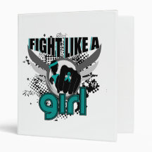 Fight Like A Girl Ovarian Cancer 33.8 3 Ring Binders