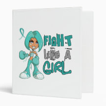Fight Like a Girl Ovarian Cancer 42.8.png Vinyl Binders