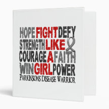 Fight Like A Girl Parkinson's Disease 23.4 Vinyl Binders