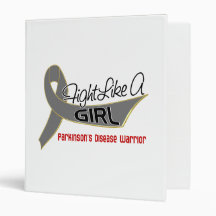 Fight Like A Girl Parkinson's Disease 25.4 3 Ring Binder