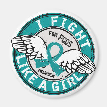 Fight Like A Girl PCOS 16.5 Fridge Magnet