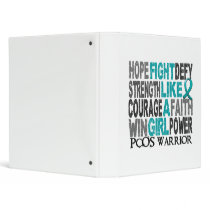 Fight Like A Girl PCOS 23.4 Vinyl Binders
