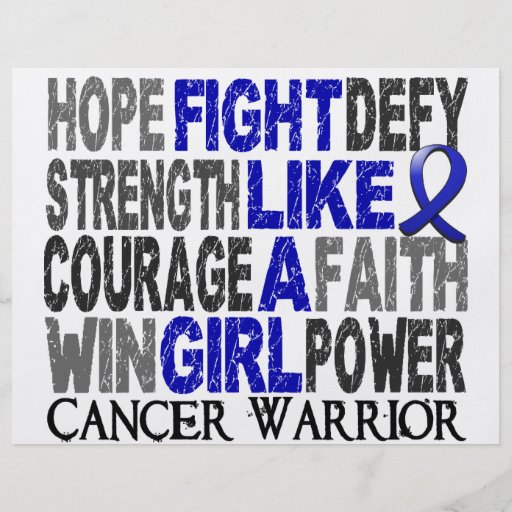 Fight Like A Girl Rectal Cancer 23.4 Custom Flyer