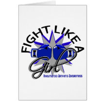 Fight Like A Girl Rheumatoid Arthritis 12.3 Greeting Cards