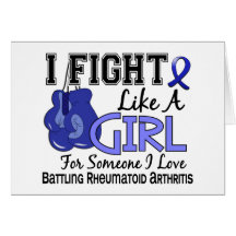 Fight Like A Girl Rheumatoid Arthritis 15.6 Greeting Cards