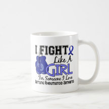 Fight Like A Girl Rheumatoid Arthritis 15.6 Mugs
