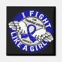 Fight Like A Girl Rheumatoid Arthritis 16.5 Fridge Magnets