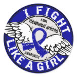 Fight Like A Girl Rheumatoid Arthritis 16.5 Round Stickers