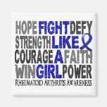 Fight Like A Girl Rheumatoid Arthritis 23.3 Fridge Magnets