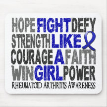 Fight Like A Girl Rheumatoid Arthritis 23.3 Mousepad