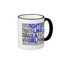 Fight Like A Girl Rheumatoid Arthritis 23.3 Coffee Mugs