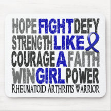 Fight Like A Girl Rheumatoid Arthritis 23.4 Mouse Pads