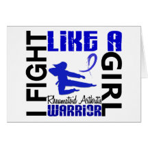 Fight Like A Girl Rheumatoid Arthritis 3.2 Greeting Cards