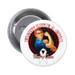 Fight Like a Girl Rosie Riveter - Bone Cancer buttons