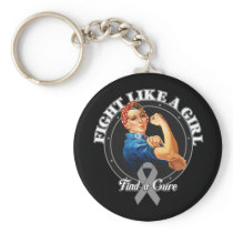 Fight Like a Girl Rosie Riveter - Diabetes Key Chains