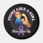 Fight Like a Girl Rosie Riveter Domestic Violence Magnets