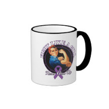 Fight Like a Girl Rosie Riveter Domestic Violence Mug