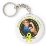 Fight Like a Girl Rosie Riveter - Endometriosis Keychains