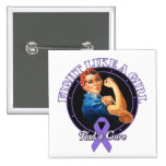 Fight Like a Girl Rosie Riveter Hodgkins Lymphoma buttons