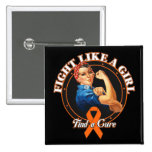 Fight Like a Girl Rosie Riveter - Kidney Cancer buttons