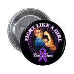 Fight Like a Girl Rosie Riveter - Leiomyosarcoma buttons