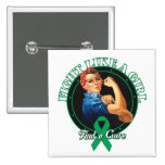 Fight Like a Girl Rosie Riveter - Liver Disease buttons
