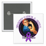 Fight Like a Girl Rosie Riveter Pancreatic Cancer buttons
