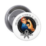 Fight Like a Girl Rosie Riveter Parkinsons Disease buttons