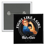 Fight Like a Girl Rosie Riveter - Skin Cancer buttons
