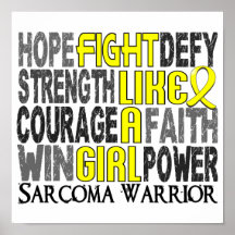 Fight Like A Girl Sarcoma 23.4 Print