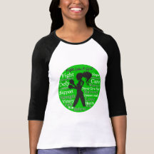 Fight Like a Girl Silhouette TBI Awareness Tee Shirts