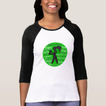 Fight Like a Girl Silhouette TBI Awareness Tshirts