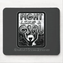 Fight Like A Girl Slogan Sign Carcinoid Cancer Mouse Pad