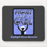 Fight Like A Girl Slogan Sign Esophageal Cancer mousepads