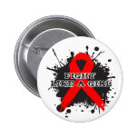 Fight Like A Girl Splatter - AIDS buttons