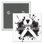 Fight Like A Girl Splatter - Bone Cancer buttons