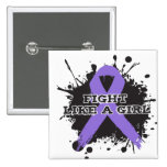 Fight Like A Girl Splatter - Hodgkin's Lymphoma buttons