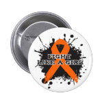 Fight Like A Girl Splatter - Kidney Cancer buttons