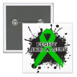 Fight Like A Girl Splatter - Kidney Cancer buttons