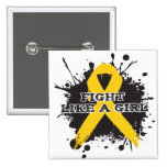 Fight Like A Girl Splatter - Neuroblastoma buttons