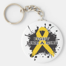 Fight Like A Girl Splatter - Neuroblastoma Keychain