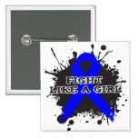 Fight Like A Girl Splatter - Rectal Cancer buttons