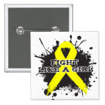 Fight Like A Girl Splatter - Sarcoma buttons