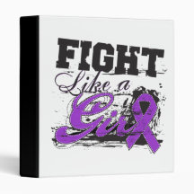 Fight Like a Girl Spray Paint - Domestic Violence Vinyl Binder