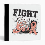Fight Like a Girl Spray Paint - Uterine Cancer Vinyl Binders
