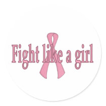 Fight like a girl stickers