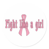 Fight like a girl sticker
