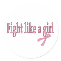 Fight like a girl stickers