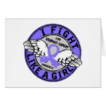 Fight Like A Girl Stomach Cancer 16.5 Card